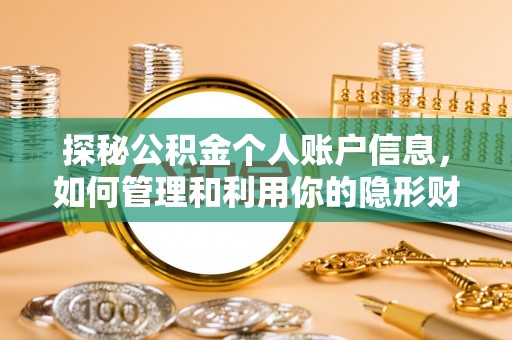 荆州探秘公积金个人账户信息，如何管理和利用你的隐形财富