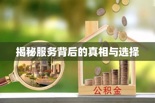 荆州揭秘服务背后的真相与选择