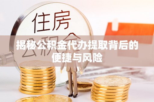 荆州揭秘公积金代办提取背后的便捷与风险