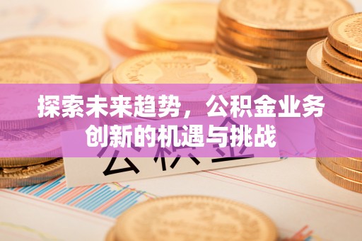 荆州探索未来趋势，公积金业务创新的机遇与挑战