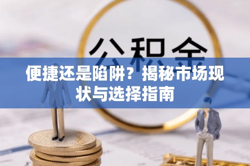 荆州便捷还是陷阱？揭秘市场现状与选择指南