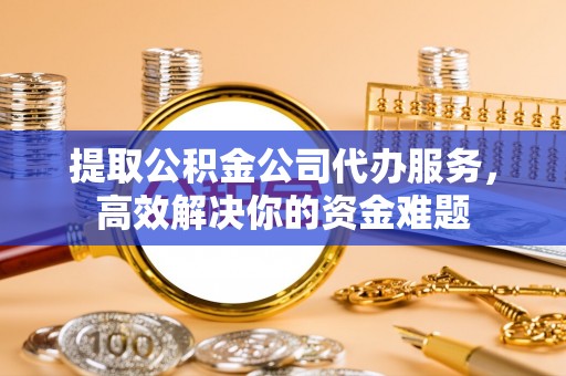 荆州提取公积金公司代办服务，高效解决你的资金难题