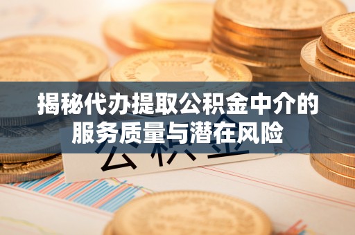 荆州揭秘代办提取公积金中介的服务质量与潜在风险