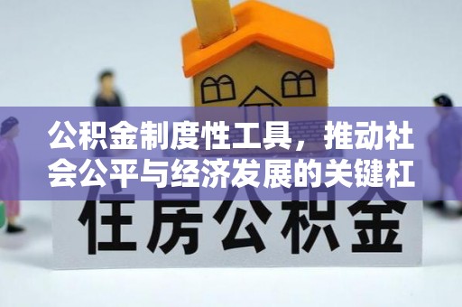 荆州公积金制度性工具，推动社会公平与经济发展的关键杠杆