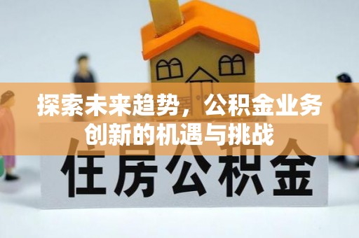 荆州探索未来趋势，公积金业务创新的机遇与挑战