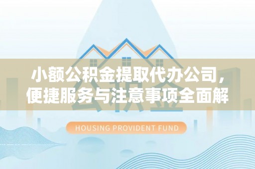 荆州小额公积金提取代办公司，便捷服务与注意事项全面解析