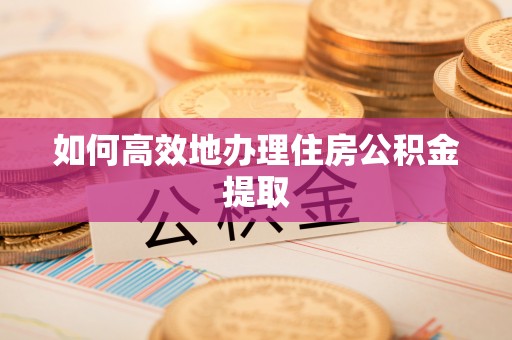 荆州如何高效地办理住房公积金提取